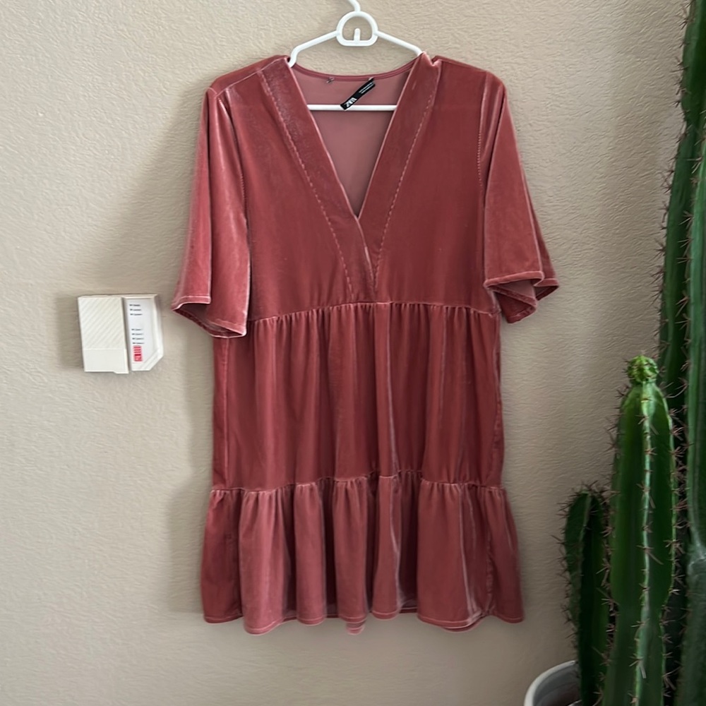 Zara Velvet Shift Dress